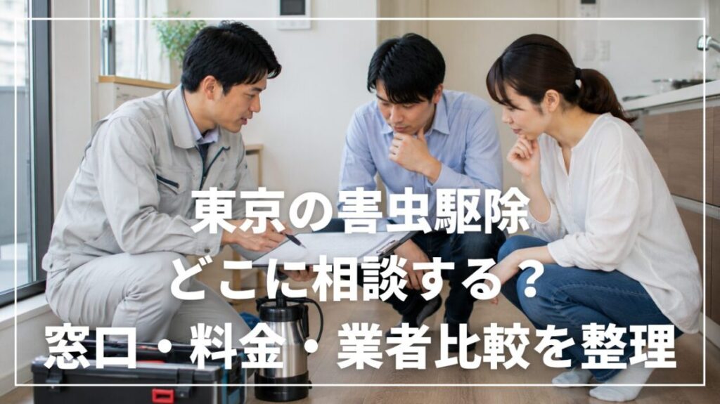 東京の害虫駆除はどこに相談する？窓口・料金・業者比較を整理
