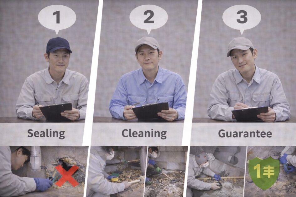 ネズミ駆除業者を依頼するなら比較｜3社を「封鎖・清掃・保証」で並べる