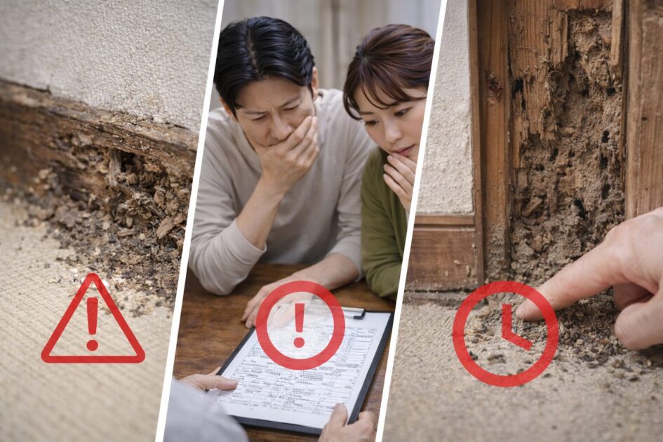 シロアリ駆除を急いで業者に相談したいサイン|放置で損しやすい状況