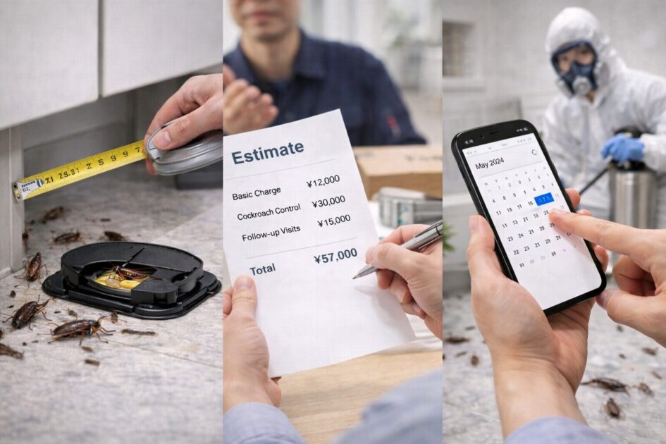 ゴキブリ駆除依頼の流れ|見積もり前に決めておく3つの条件
