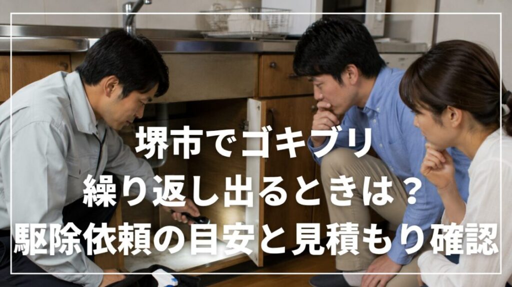 堺市でゴキブリが繰り返し出るときは？駆除依頼の目安と見積もり確認
