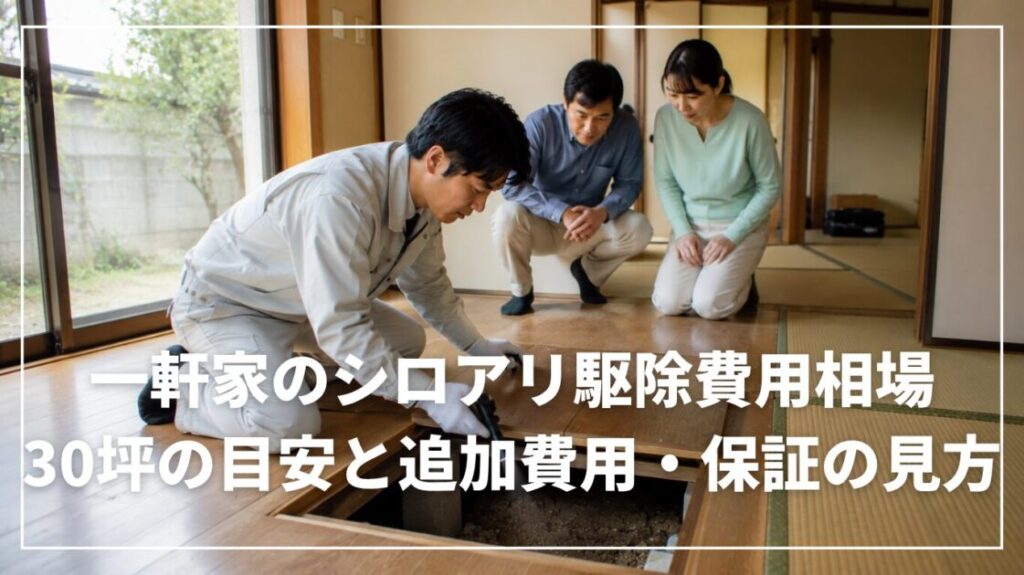 一軒家のシロアリ駆除費用相場|30坪の目安と追加費用・保証の見方