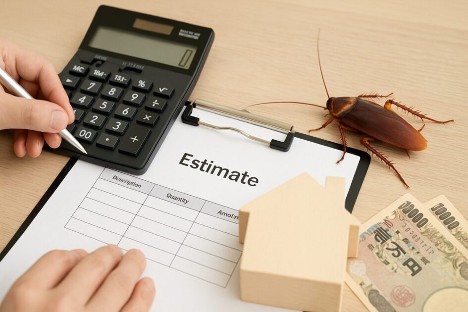 害虫駆除業者の費用相場：価格は「作業範囲・数量・保証年数」で決まる