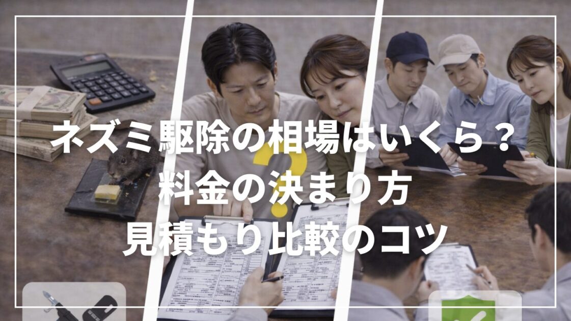 ネズミ駆除の相場はいくら？料金の決まり方と見積もり比較のコツ
