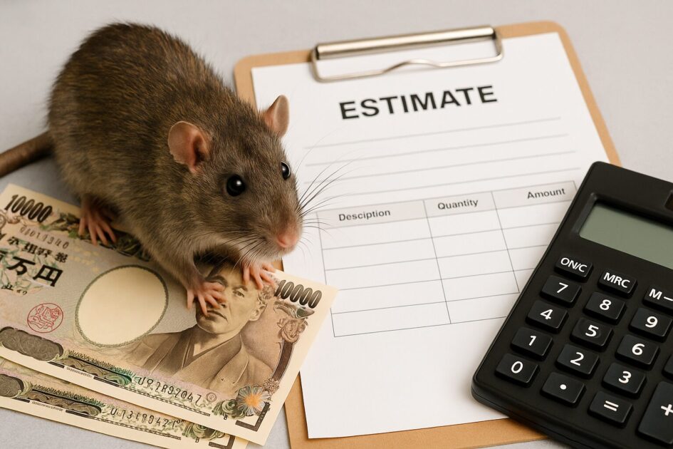 ネズミ駆除料金相場の目安と見積りの見方