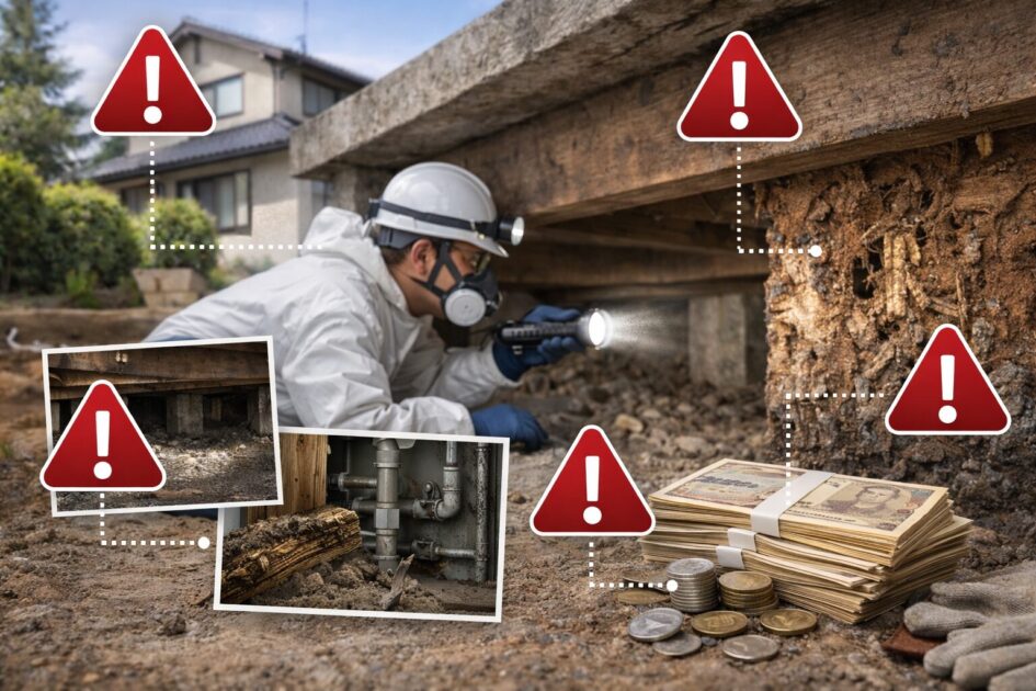 一軒家のシロアリ駆除費用が高くなる条件｜追加費用が出るポイント