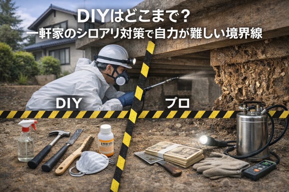 DIYはどこまで？一軒家のシロアリ対策で自力が難しい境界線