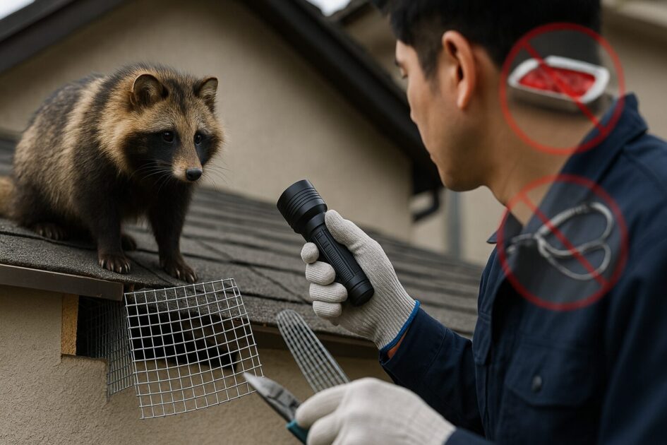 ハクビシン駆除自力対策の位置づけ｜やってもよいこと・避けるべきNG行為