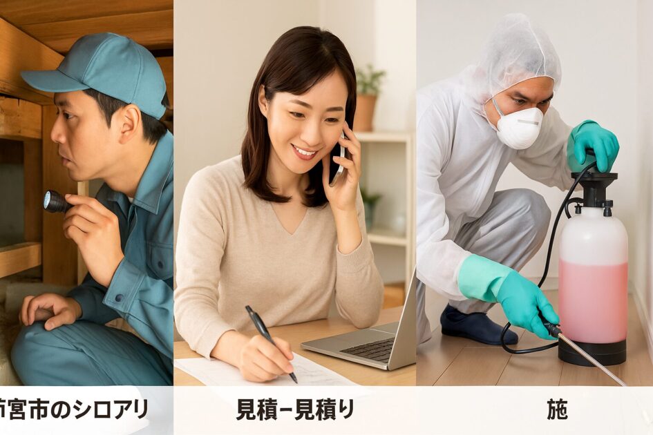 宇都宮市でシロアリ駆除を依頼するときの流れ（調査〜見積り〜施工）