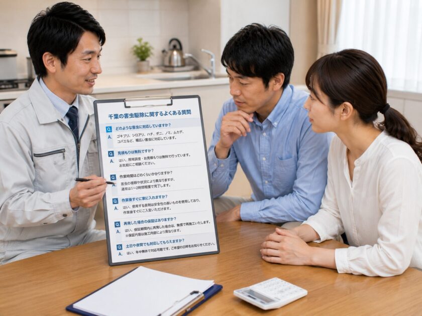 千葉の害虫駆除に関するよくある質問(FAQ)