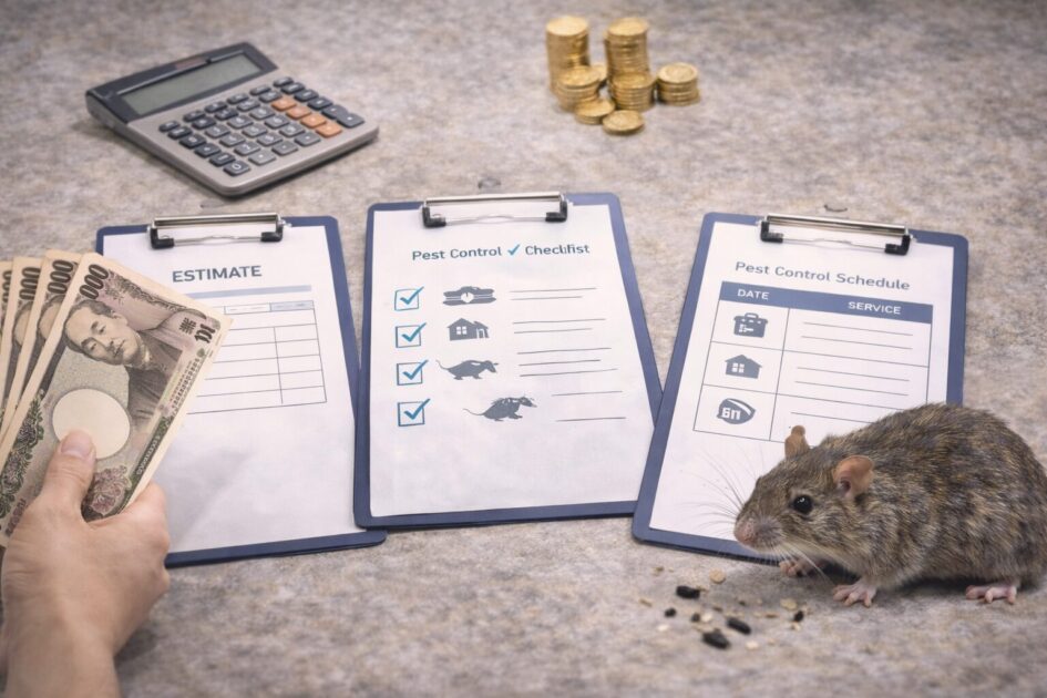 大阪のネズミ駆除の費用相場と内訳（見積もりで揃える項目）