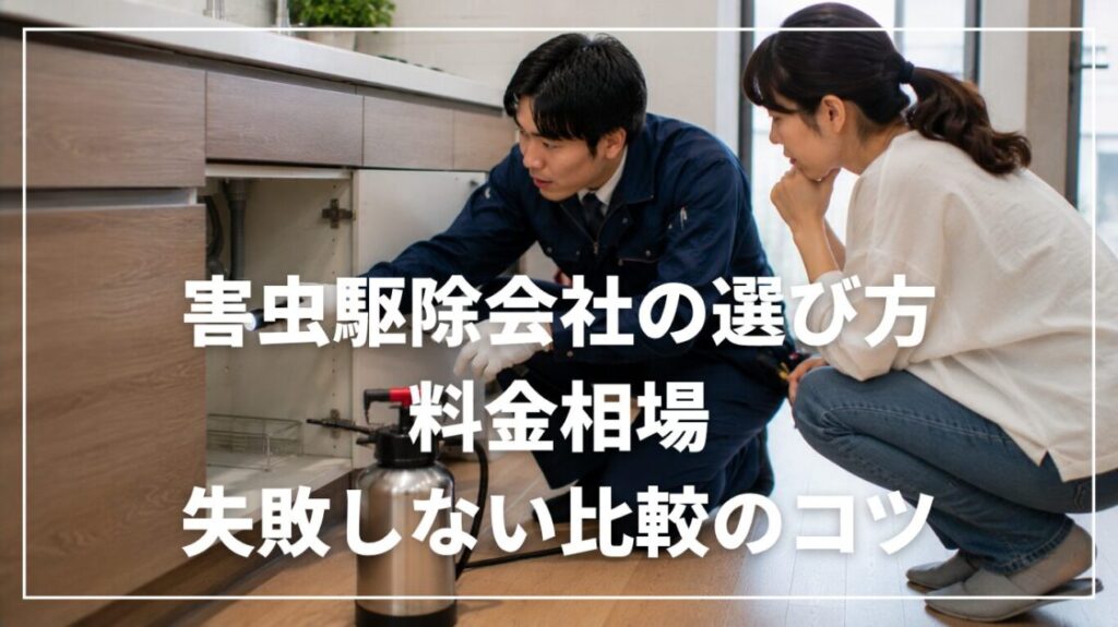 害虫駆除会社の選び方と料金相場｜失敗しない比較のコツ
