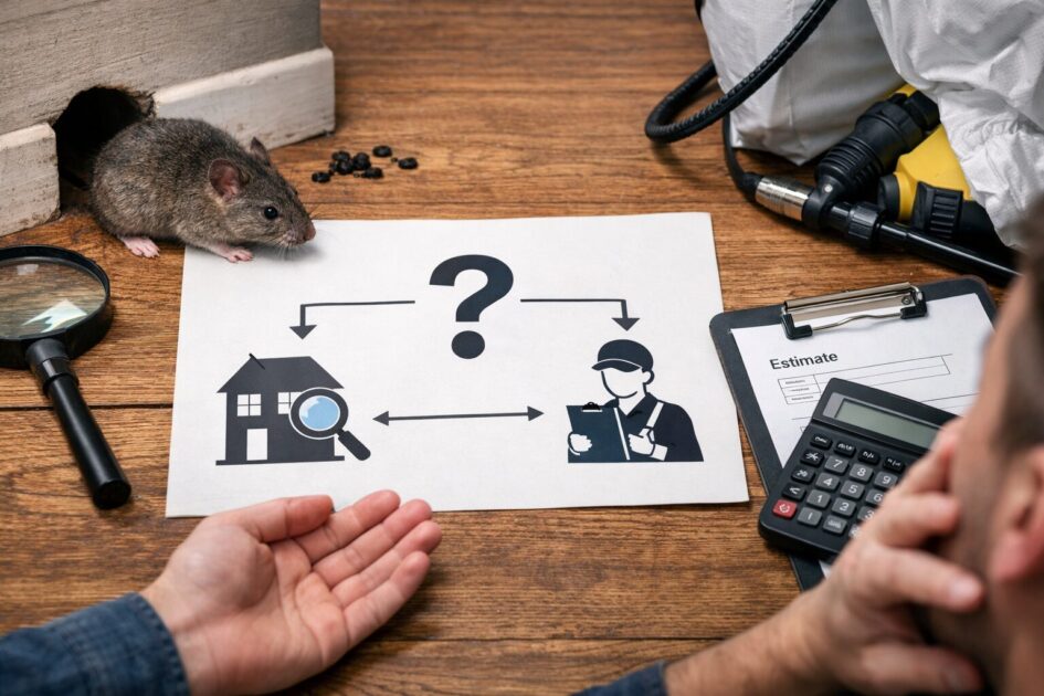 ネズミ駆除で迷ったときの判断フロー｜自力で様子見？見積もり依頼？
