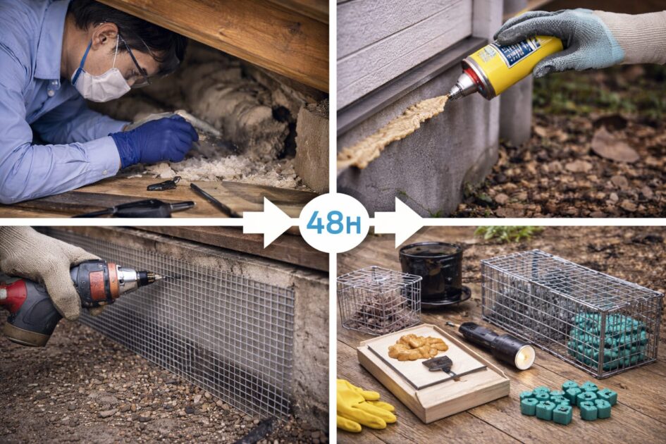 害獣駆除を自力でできる応急処置（今日〜48時間）