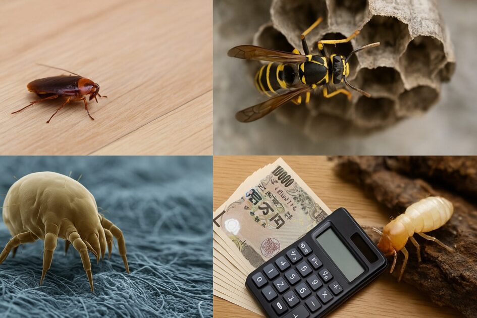 害虫駆除を神戸で頼んだときの料金相場【代表的なケース】