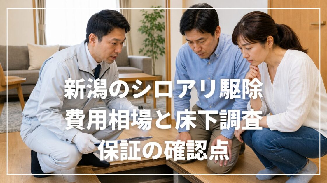 新潟のシロアリ駆除|費用相場と床下調査・保証の確認点