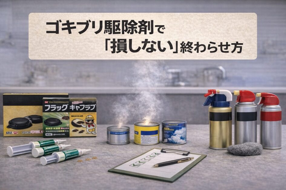 ゴキブリ駆除剤で「損しない」終わらせ方