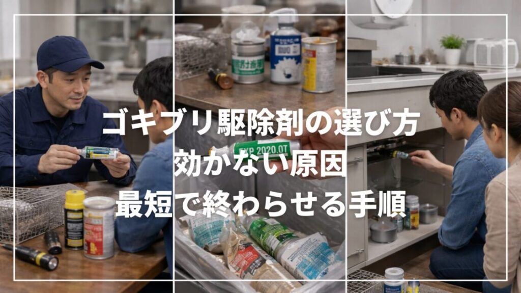 ゴキブリ駆除剤の選び方｜効かない原因と最短で終わらせる手順