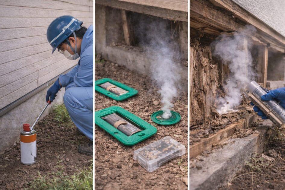 シロアリ駆除薬剤選びは「工法」と「被害範囲」で決まる