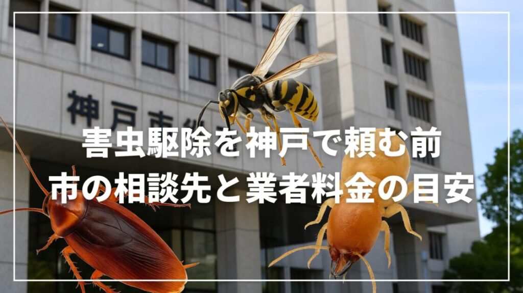 害虫駆除を神戸で頼む前に｜市の相談先と業者料金の目安