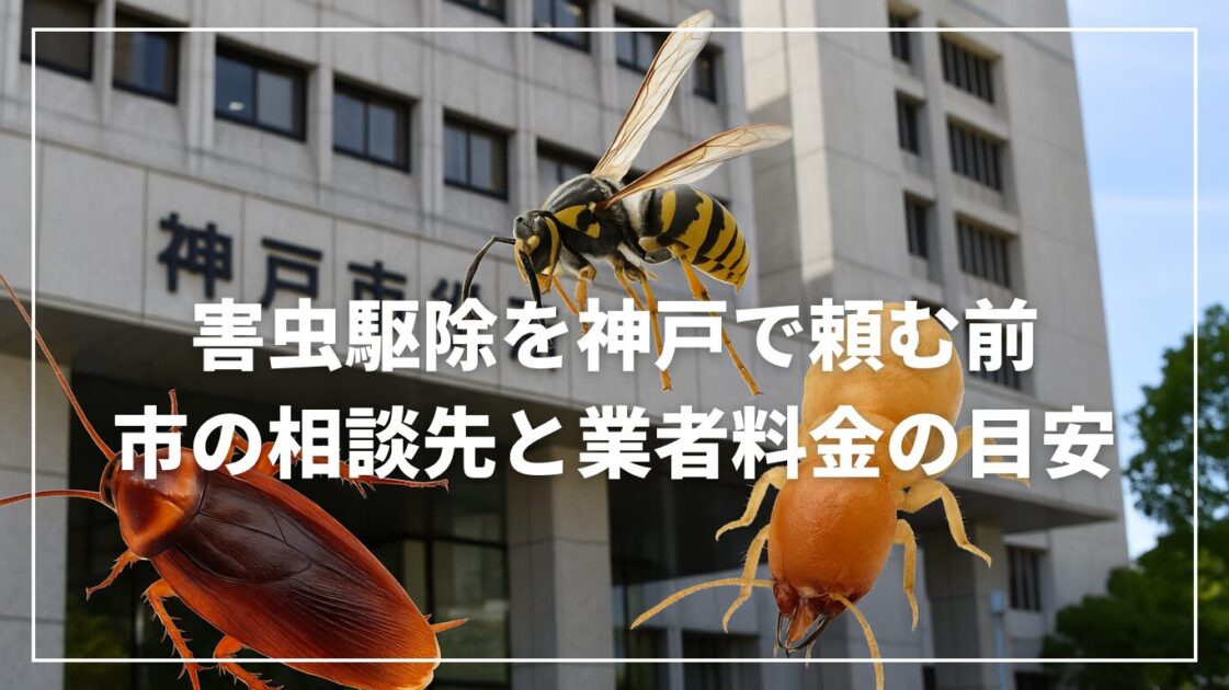 害虫駆除を神戸で頼む前に｜市の相談先と業者料金の目安