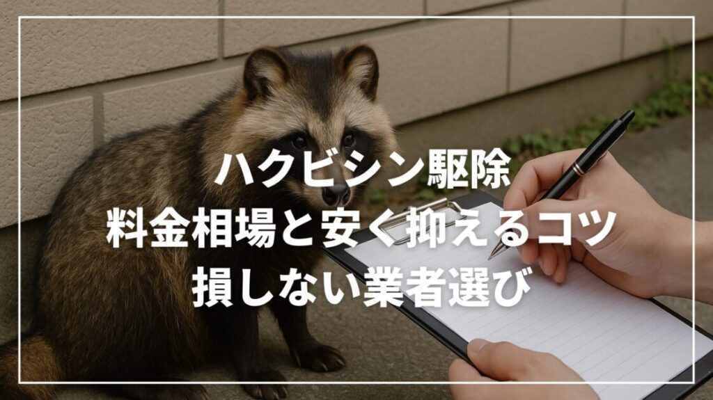ハクビシン駆除の料金相場と安く抑えるコツ｜損しない業者選び