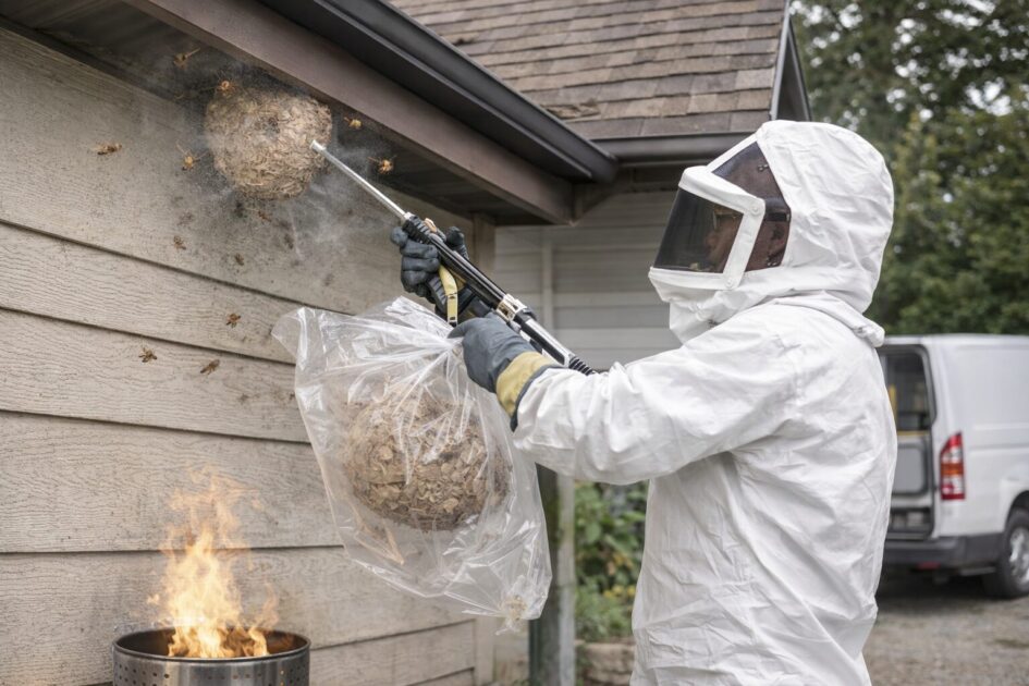 スズメバチの巣駆除｜「安全優先」で早く終わらせる