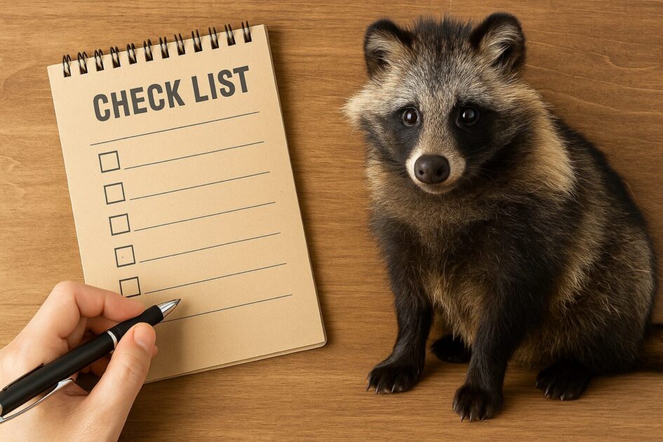今日からできる「ハクビシン駆除の準備チェックリスト」