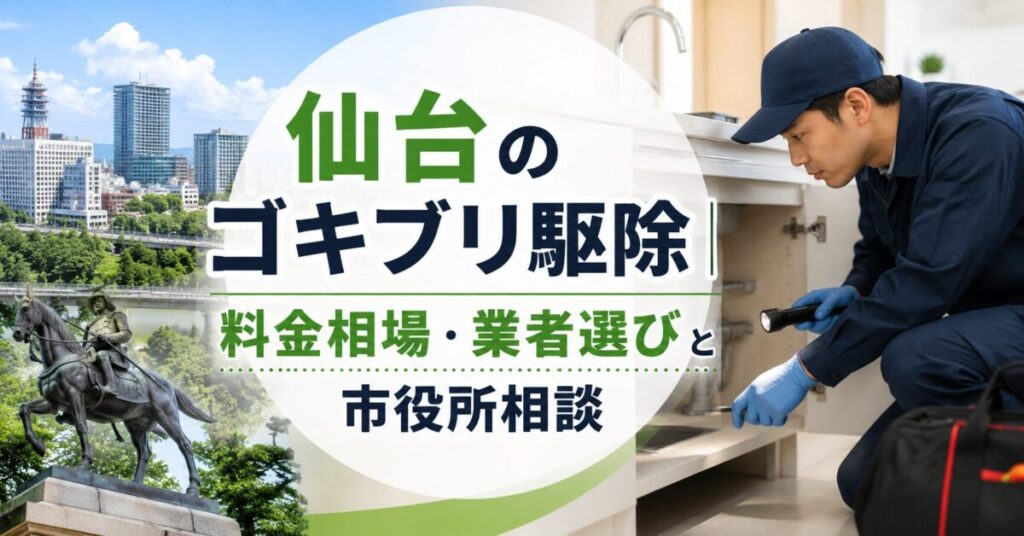 仙台のゴキブリ駆除｜料金相場・業者選びと市役所相談
