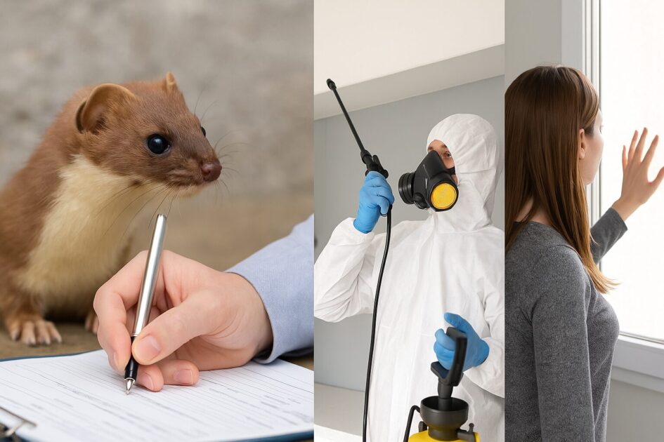 イタチ駆除の施工当日の流れと、終わったあとの再発防止