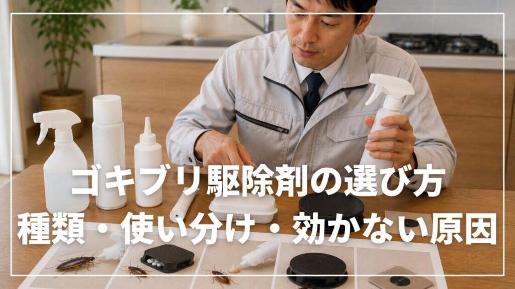 ゴキブリ駆除剤の選び方｜種類・使い分け・効かない原因