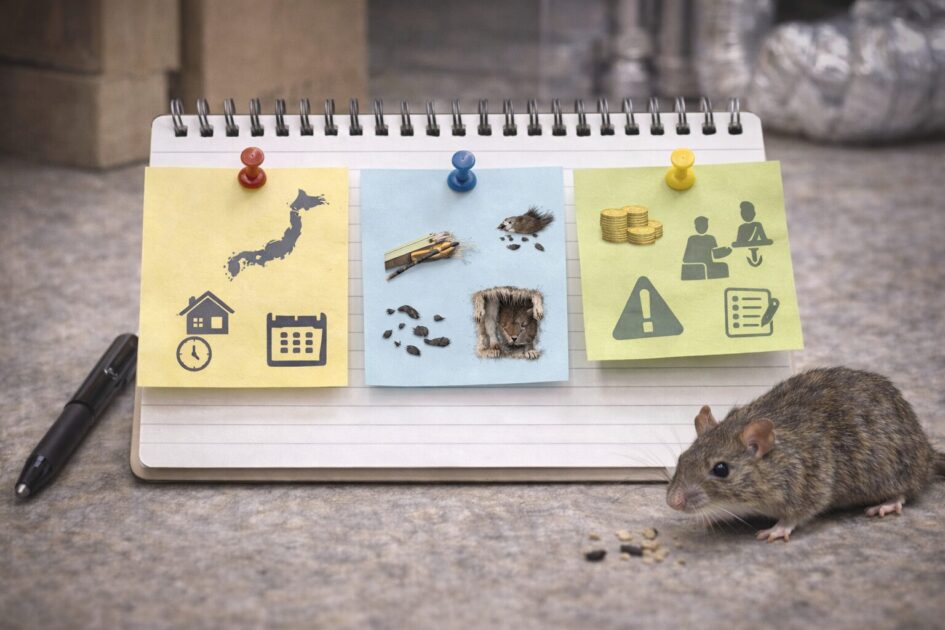 ネズミ駆除を依頼前に準備するとスムーズ（業者に伝えるメモ）