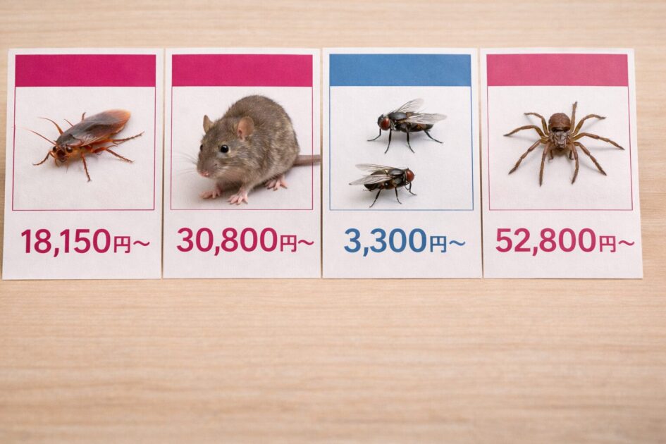 ダスキンの害虫駆除メニューと料金目安（代表例）