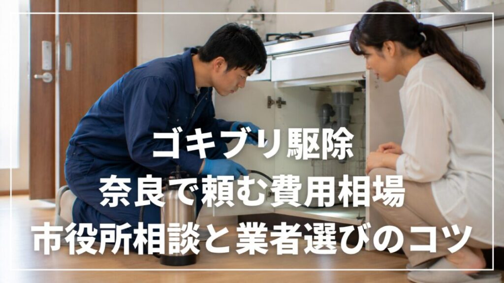 ゴキブリ駆除を奈良で頼む費用相場｜市役所相談と業者選びのコツ