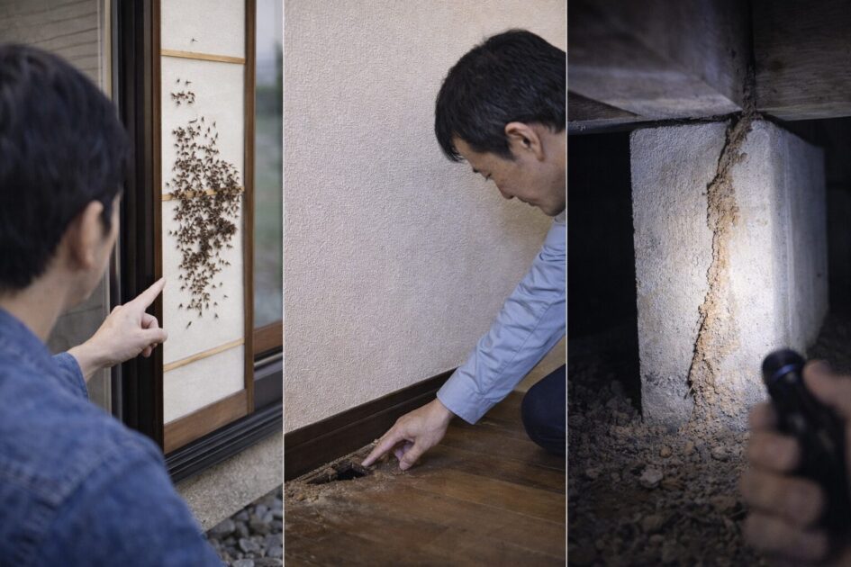 岐阜でシロアリ被害が多い家の特徴とサイン（羽アリ・床・蟻道）