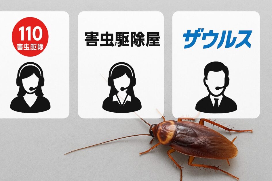 千葉対応のゴキブリ駆除サービス比較(害虫駆除110番・害虫駆除屋・駆除ザウルス)