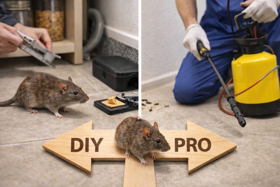 ネズミ駆除を業者に頼むか迷ったときの判断フロー｜自力とプロの分かれ道