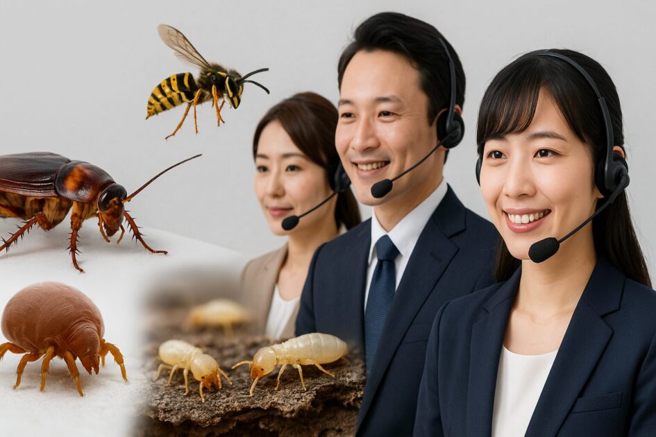 迷ったら全国ネット3社に無料相談【衛生害虫110番・害虫駆除110番・害虫駆除屋】