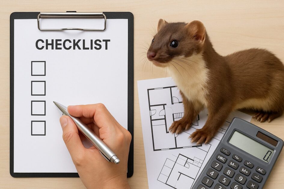 イタチ駆除の見積り前に準備しておきたいチェックリスト