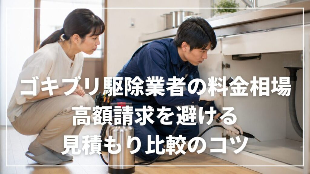 ゴキブリ駆除業者の料金相場｜高額請求を避ける見積もり比較のコツ