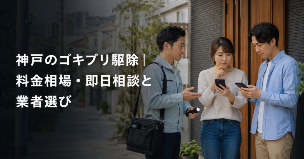 神戸のゴキブリ駆除｜料金相場・即日相談と業者選び