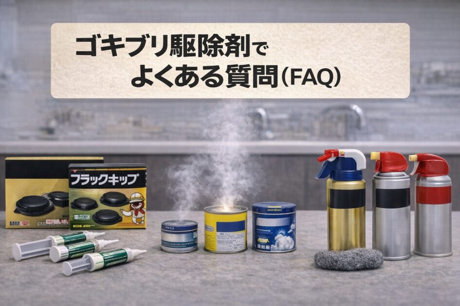 ゴキブリ駆除剤でよくある質問（FAQ）