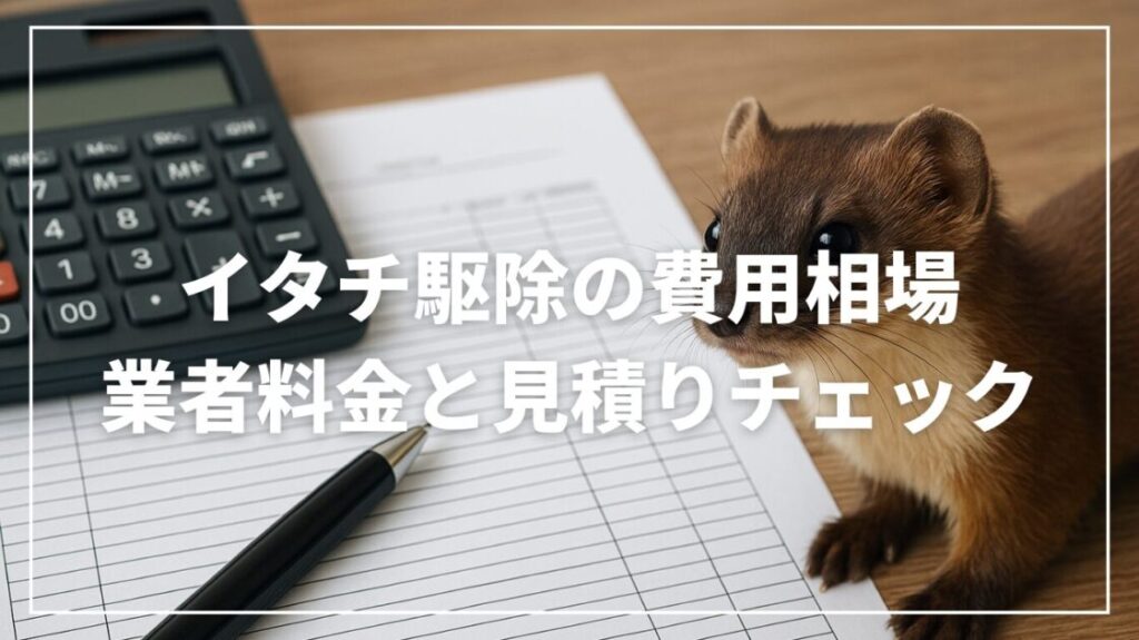 イタチ駆除の費用相場｜業者料金と見積りチェック