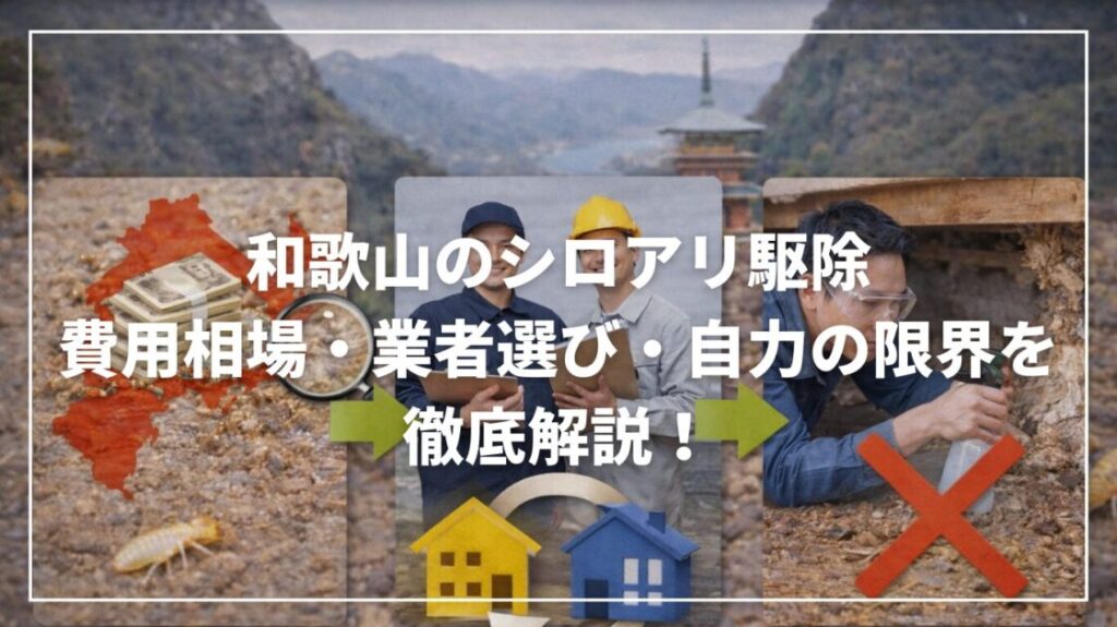 和歌山のシロアリ駆除｜費用相場・業者選び・自力の限界を徹底解説！