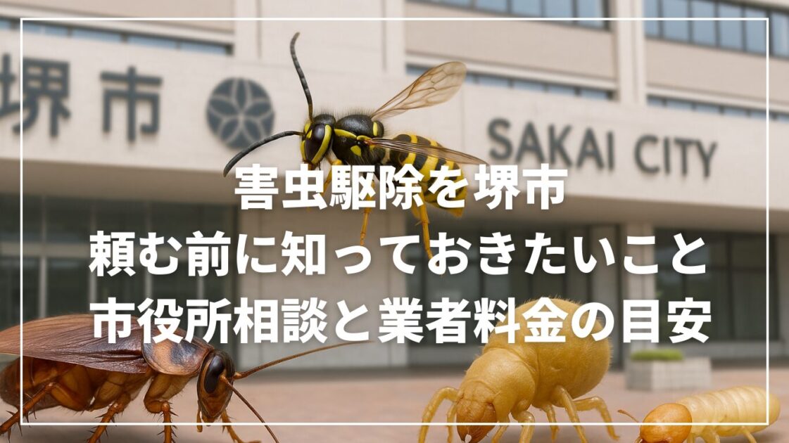 害虫駆除を堺市で頼む前に知っておきたいこと｜市役所相談と業者料金の目安