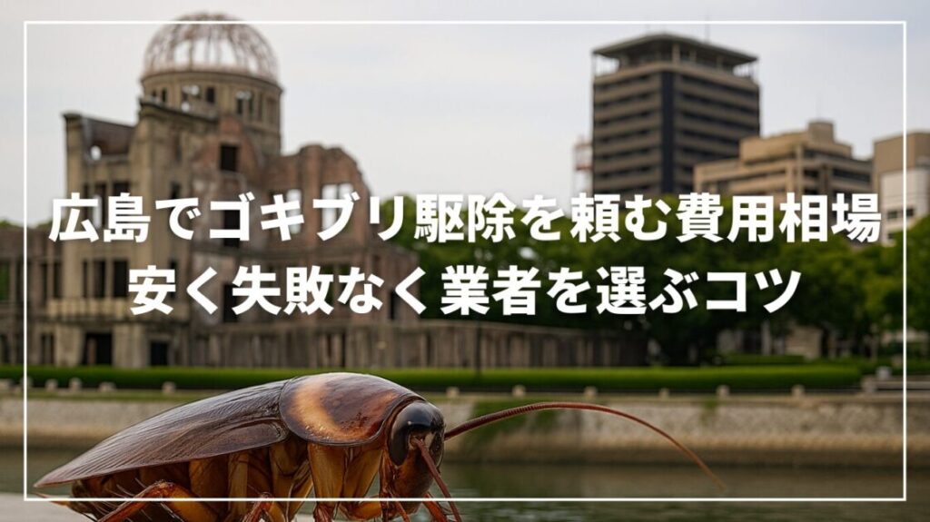 広島でゴキブリ駆除を頼む費用相場｜安く失敗なく業者を選ぶコツ