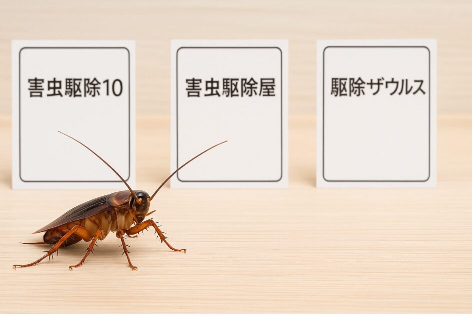 名古屋対応のゴキブリ駆除サービス比較（害虫駆除110番・害虫駆除屋・駆除ザウルス）