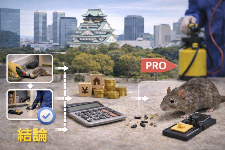 大阪のネズミ駆除は何から始める？結論（最短ルート）