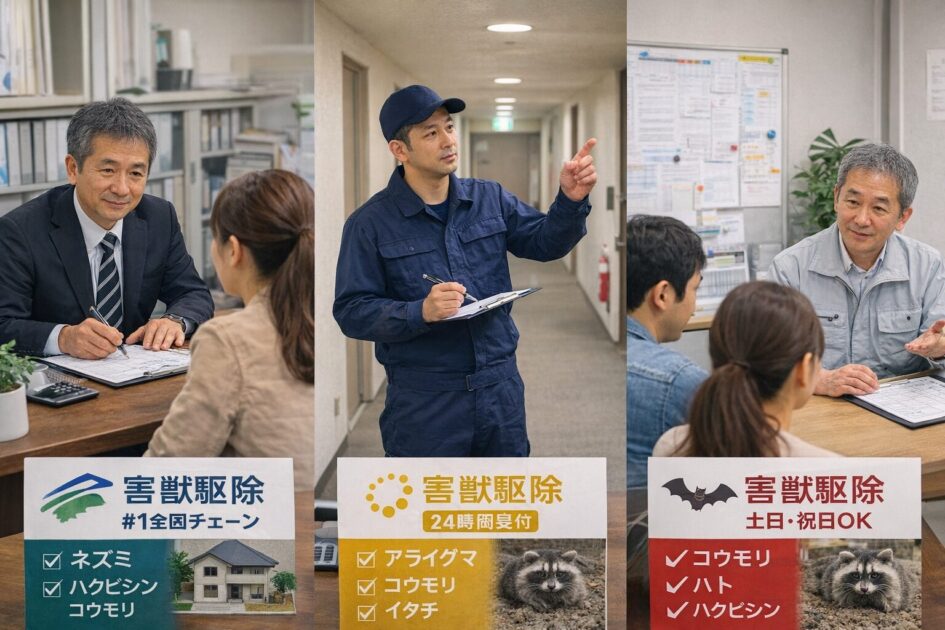 害獣駆除|賃貸とマンションで先に確認したいこと