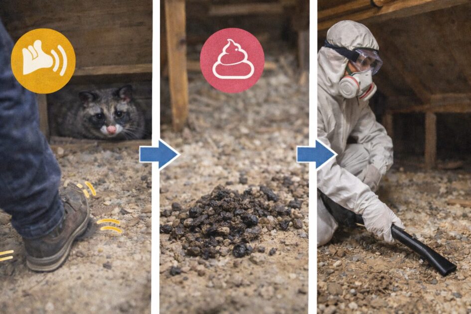 【動物別】ハクビシンが屋根裏にいる場合の対策｜「重い足音」「ためフン」なら早めに本格対応